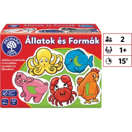 Állatok és formák készségfejlesztő játék Kedvezményes ár